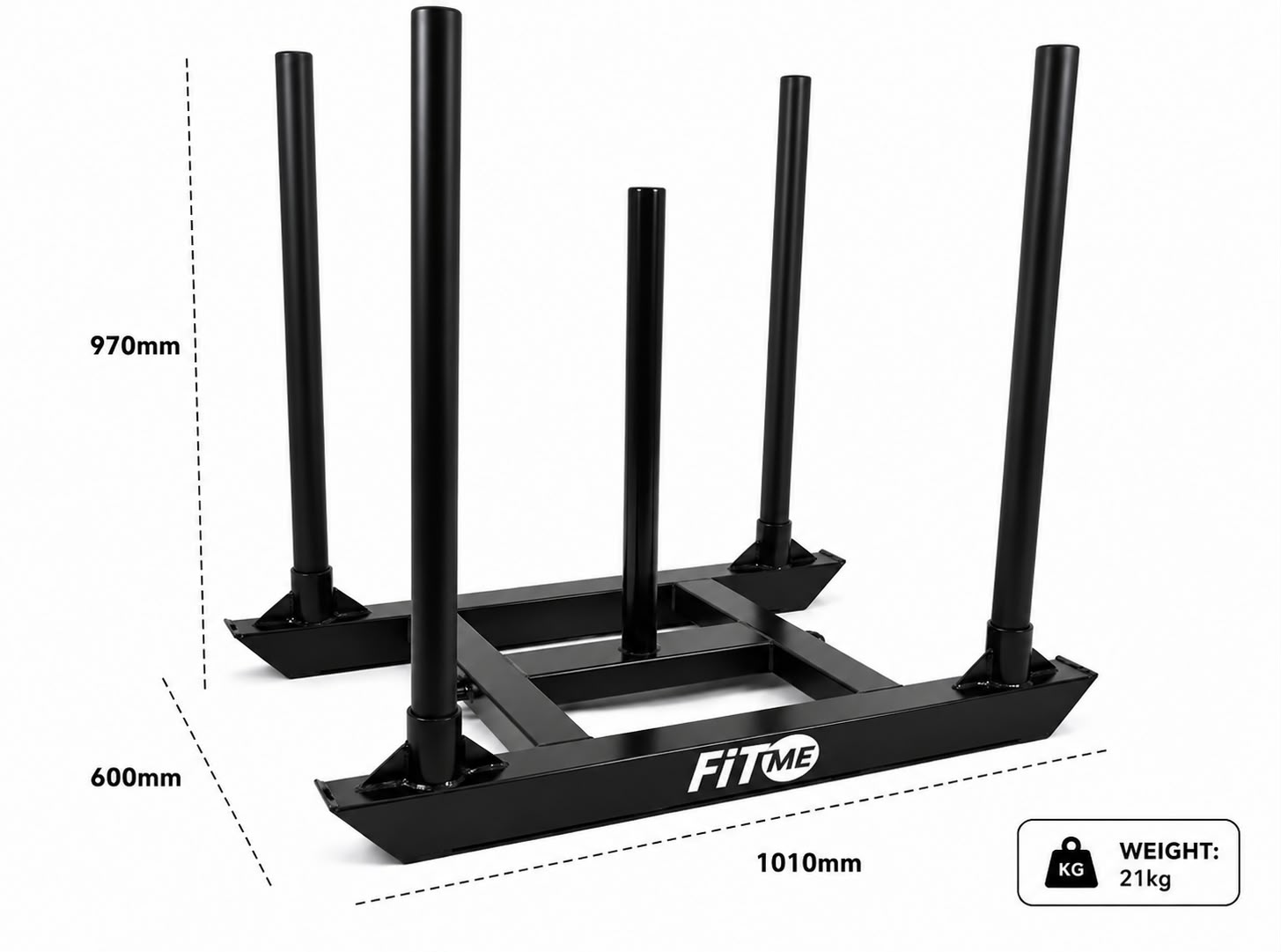 FitMe weight sled with dimensions 1010 x 600 x 970 mm